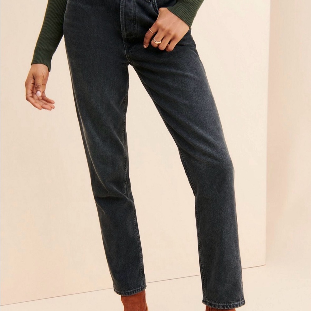 Agolde Dark Gray Straight Leg Jeans